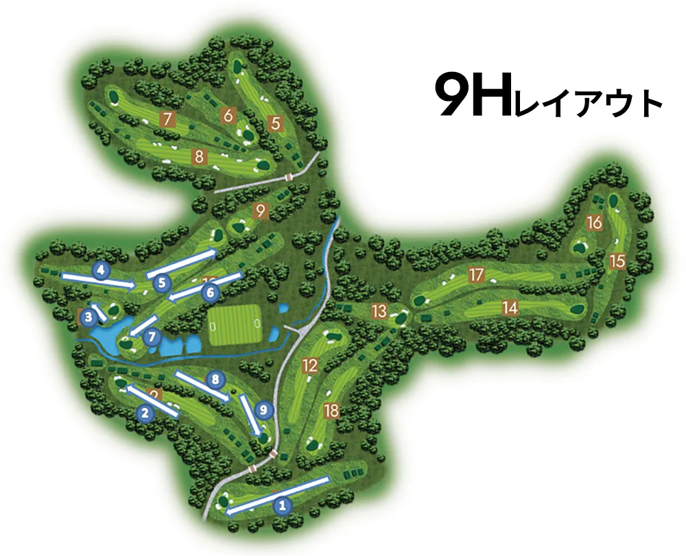 9ホールコースレイアウト